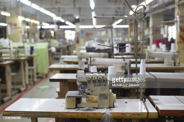 A garments factory is seen empty during government imposed shutdown as a preventative measure against the COVID-19 coronavirus, in Dhaka on April 6, 2020. (Photo by Munir Uz zaman / AFP) (Photo by MUNIR UZ ZAMAN/AFP via Getty Images)